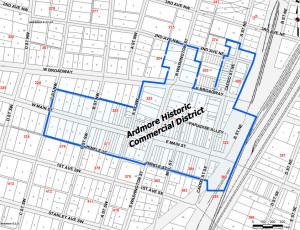 Ardmore Historic Distric Map